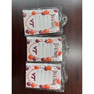 NWT Virginia Tech Party Invitations with Envelopes- 3 packs
